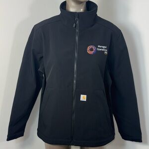 Carhartt Rain Defender Gray Jacket with Yellow Logo